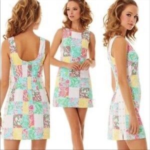 Lilly Pulitzer Delia Patchwork Shift Dress size 4